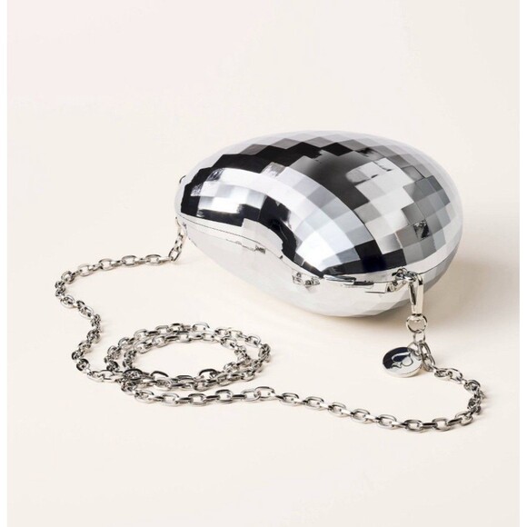 Kate spade X Target Disco Heart silver Crossbody Bag NWT - Picture 4 of 4